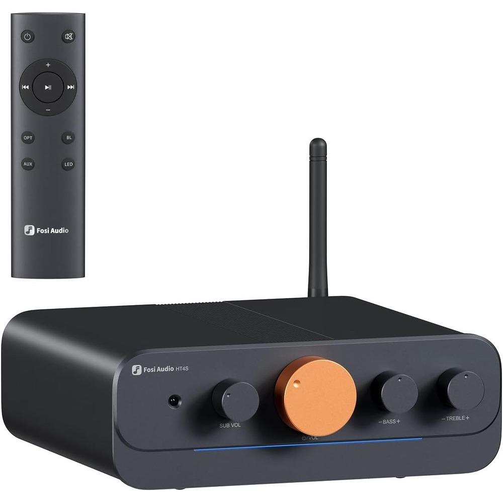 Fosi Audio HT4S Bluetooth‎ 4-Channel Amp Home Theater AUX Optical Input